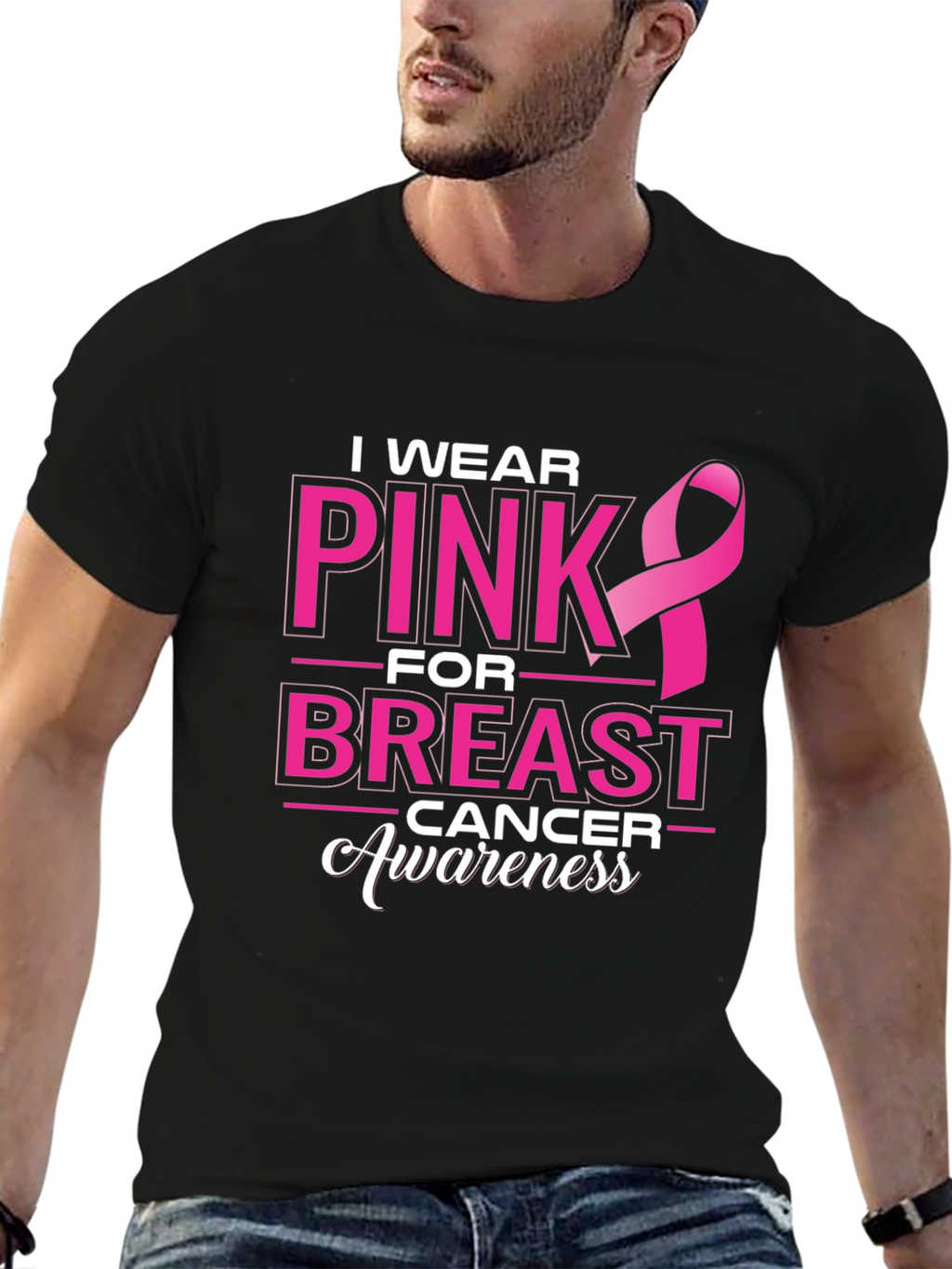 Pink Ribbon Breast Cancer Awareness T-Shirt