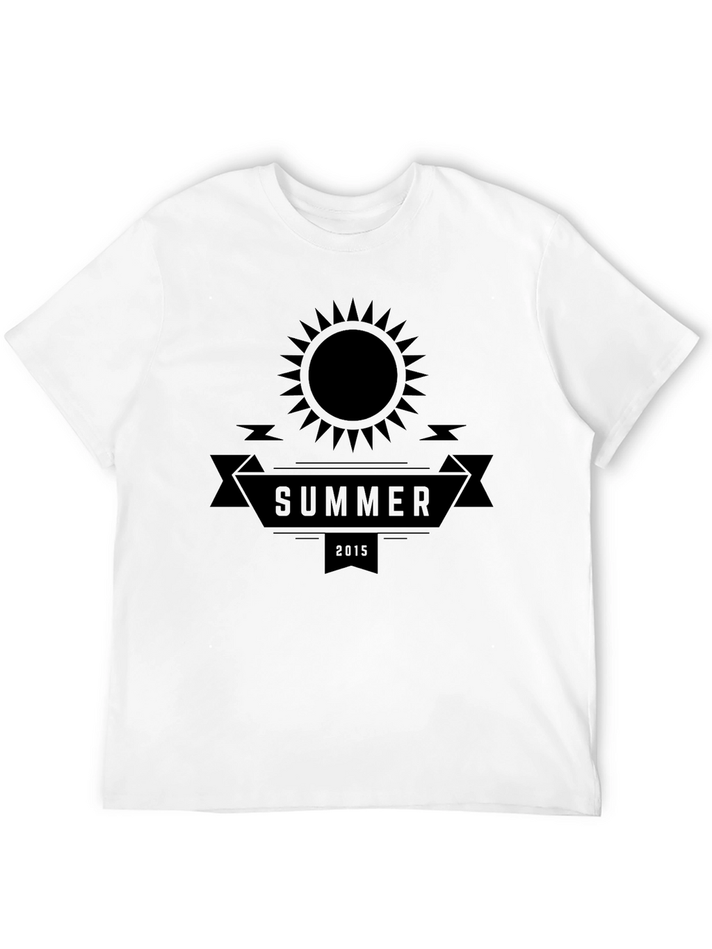 Summer 2015 Graphic Tee - Black Cotton Casual T-Shirt