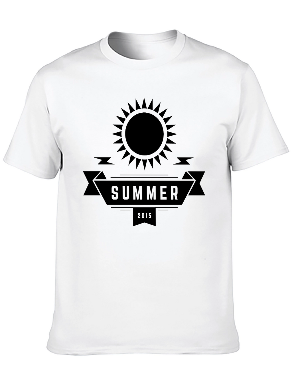 Summer 2015 Graphic Tee - Black Cotton Casual T-Shirt