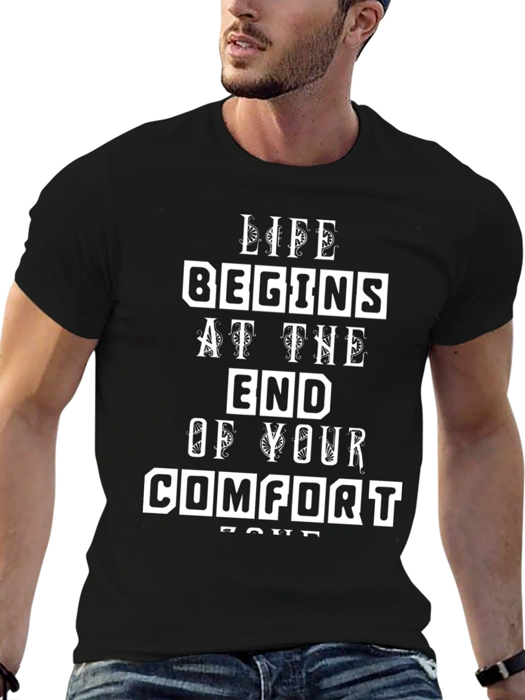 Motivational Life Begins T-Shirt