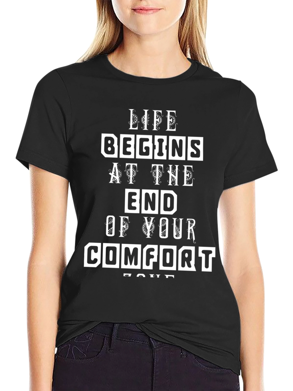 Motivational Life Begins T-Shirt