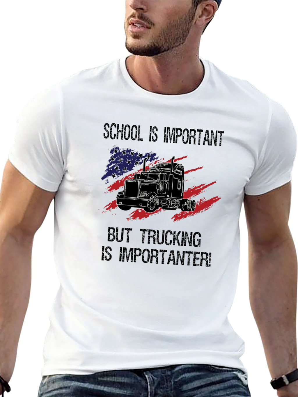 School vs. Trucking T-Shirt