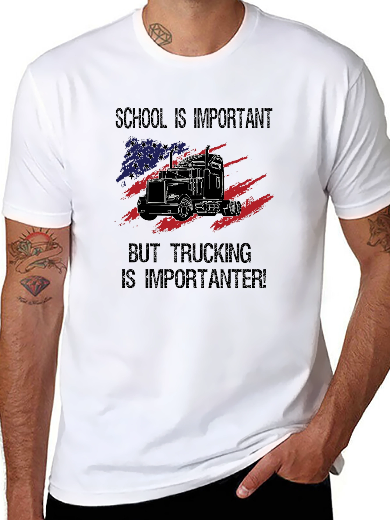 School vs. Trucking T-Shirt