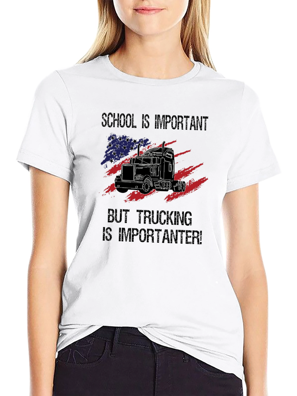 School vs. Trucking T-Shirt