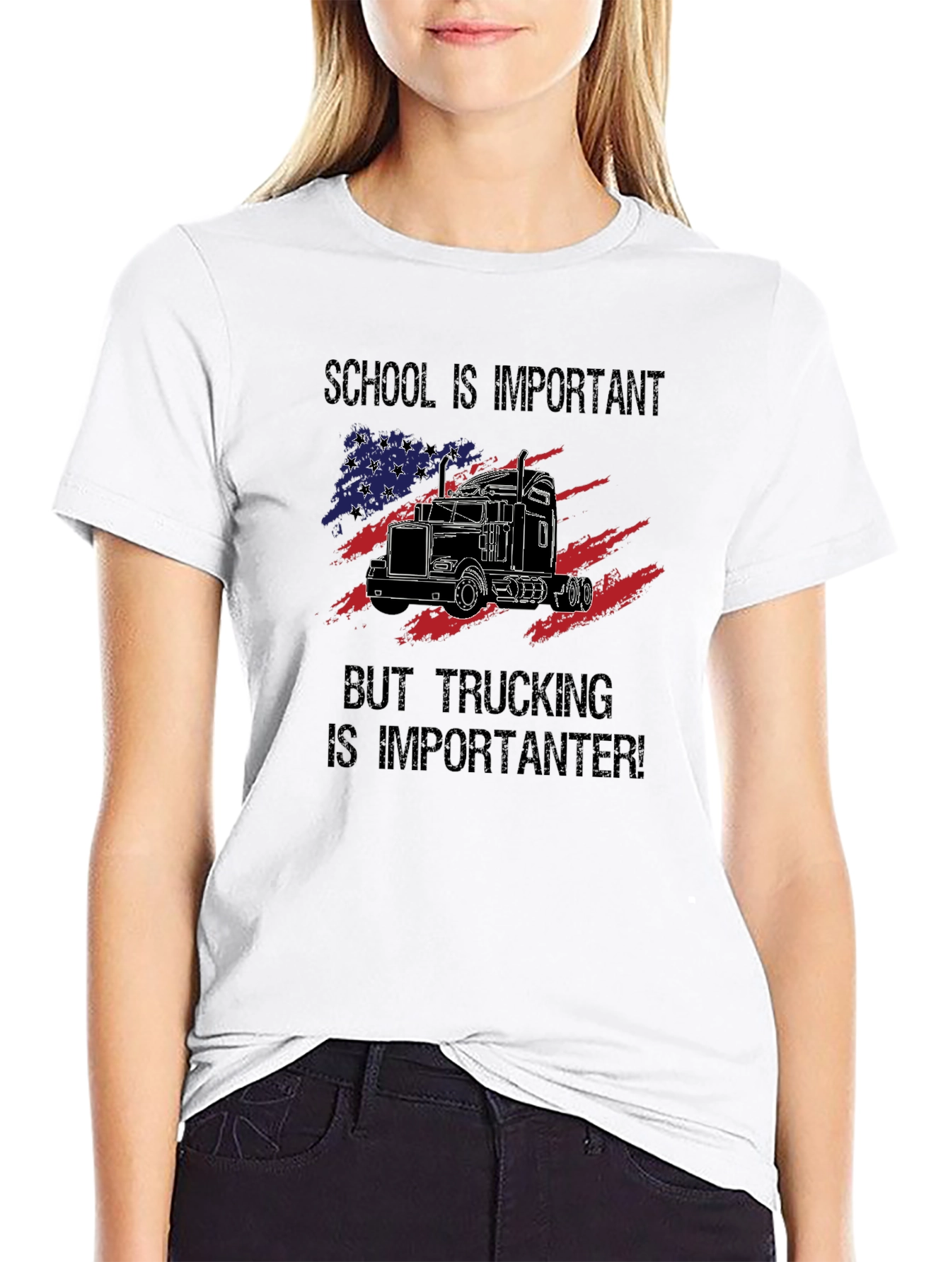 School vs. Trucking T-Shirt