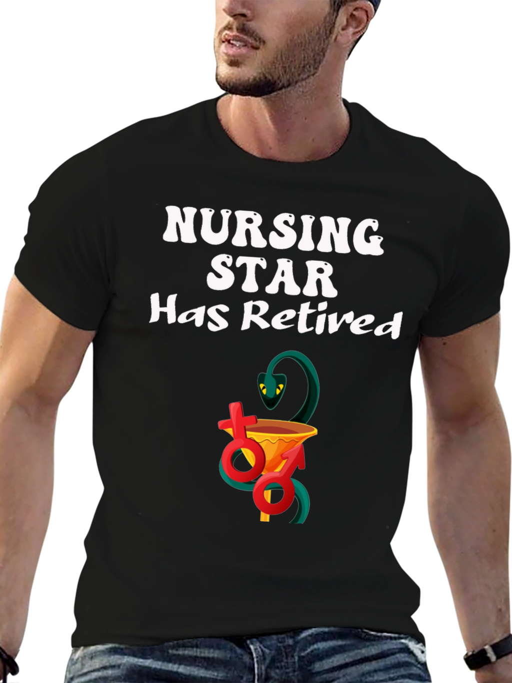 Retired Nursing Star T-Shirt