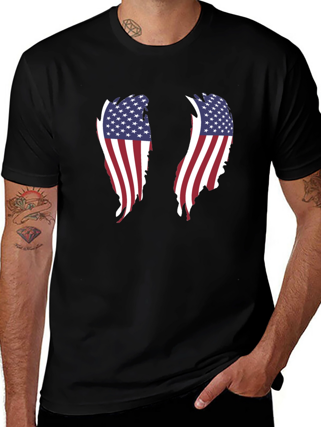 American Flag Wings Graphic Tee