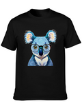 Koala with Glasses Graphic Tee - Novelty T-Shirt