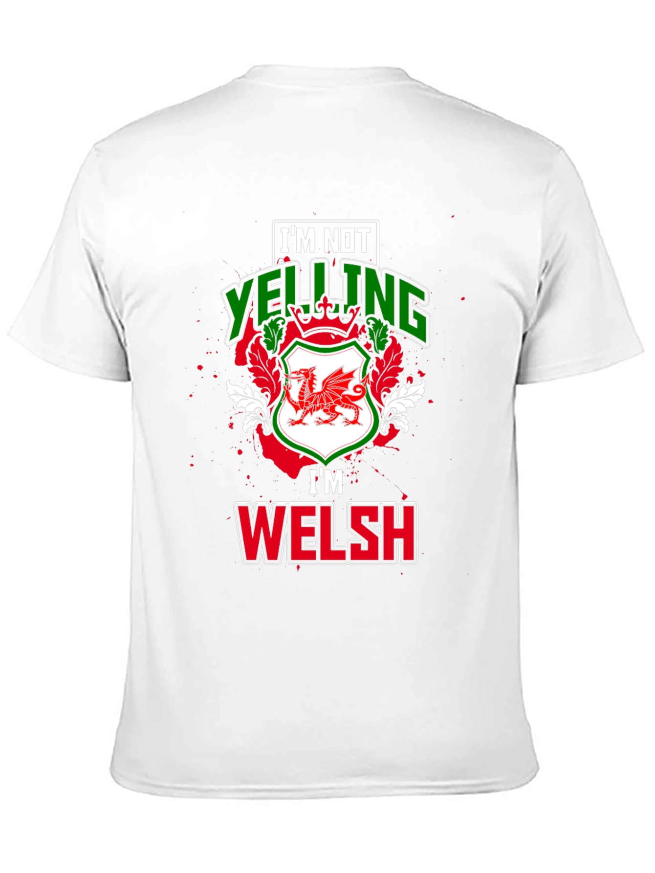 Im Not Yelling Im Welsh Black T-Shirt