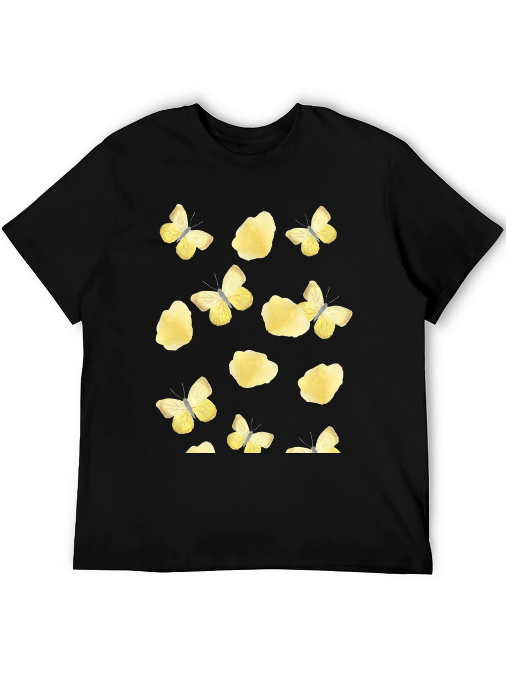 Butterfly & Floral Print T-Shirt