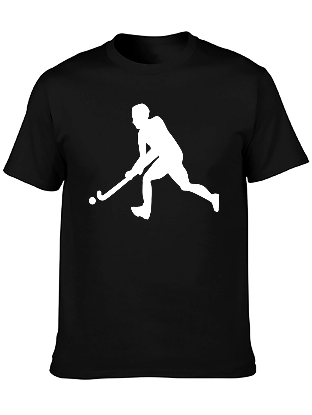 Hockey Player Graphic Tee - Black