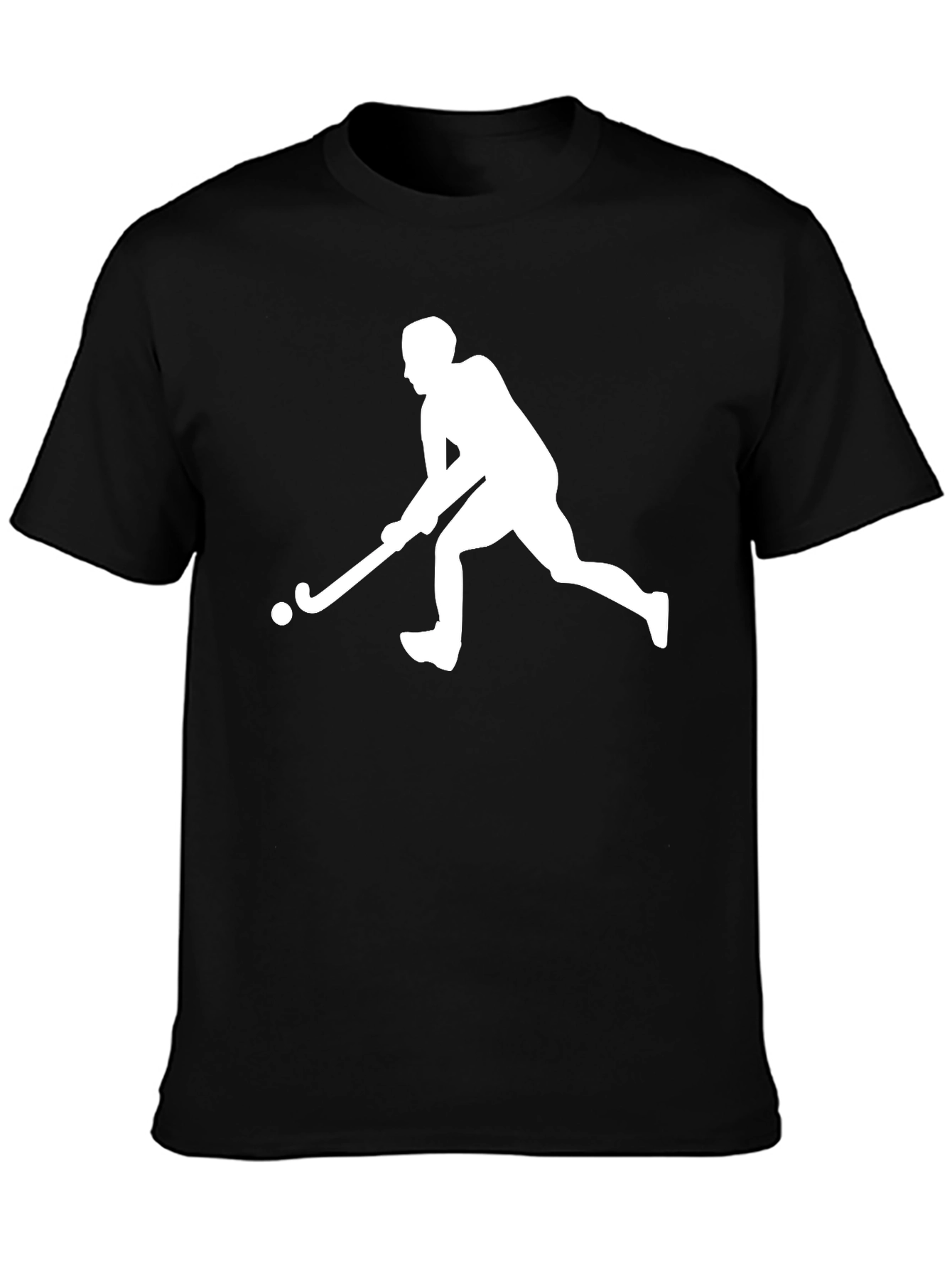 Hockey Player Graphic Tee - Black