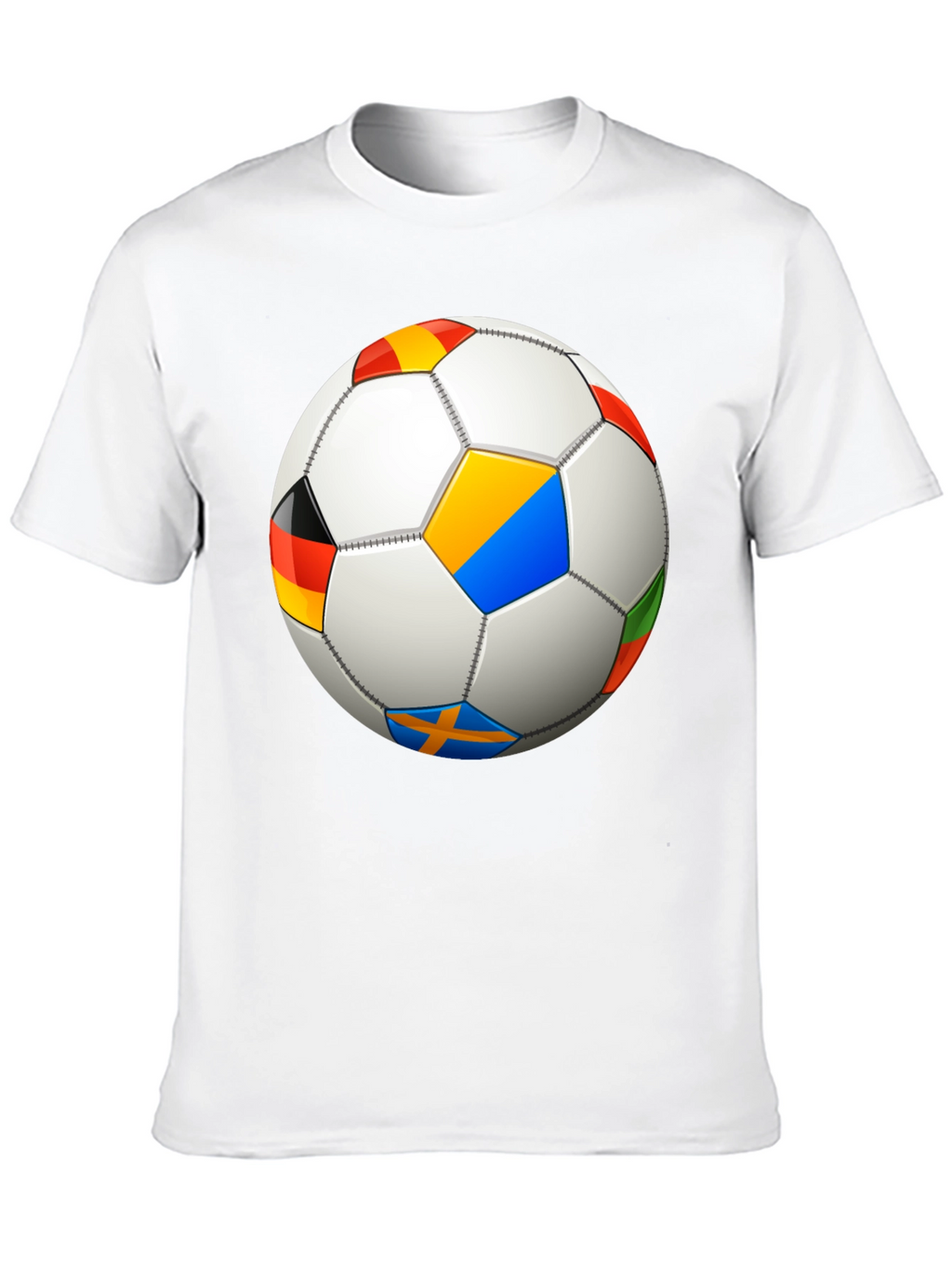Soccer Ball Flags T-Shirt - Black