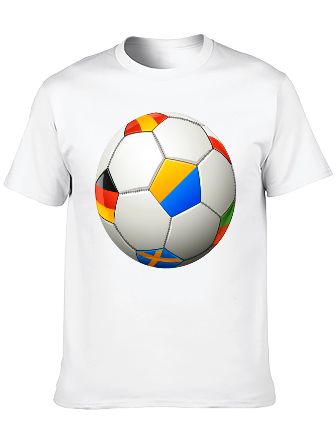 Soccer Ball Flags T-Shirt - Black