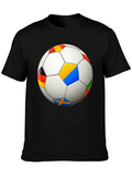 Soccer Ball Flags T-Shirt - Black