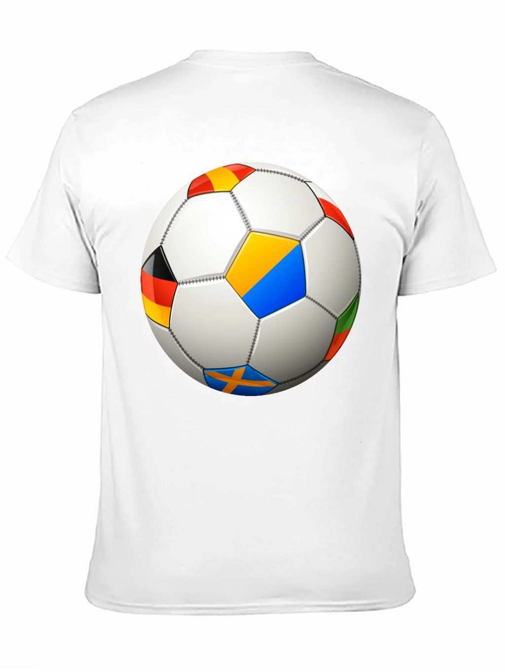 Soccer Ball Flags T-Shirt - Black