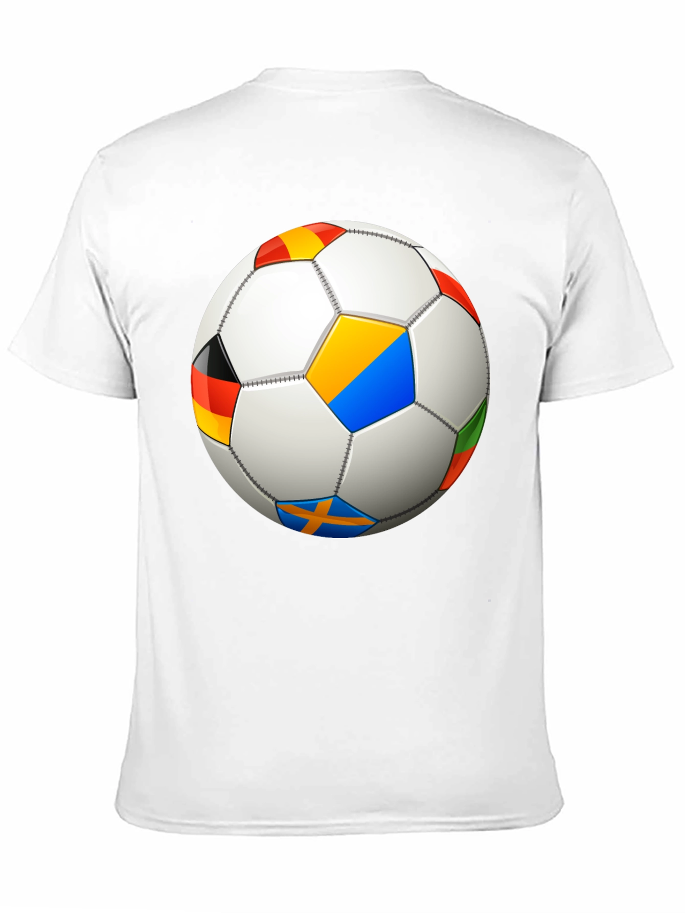 Soccer Ball Flags T-Shirt - Black