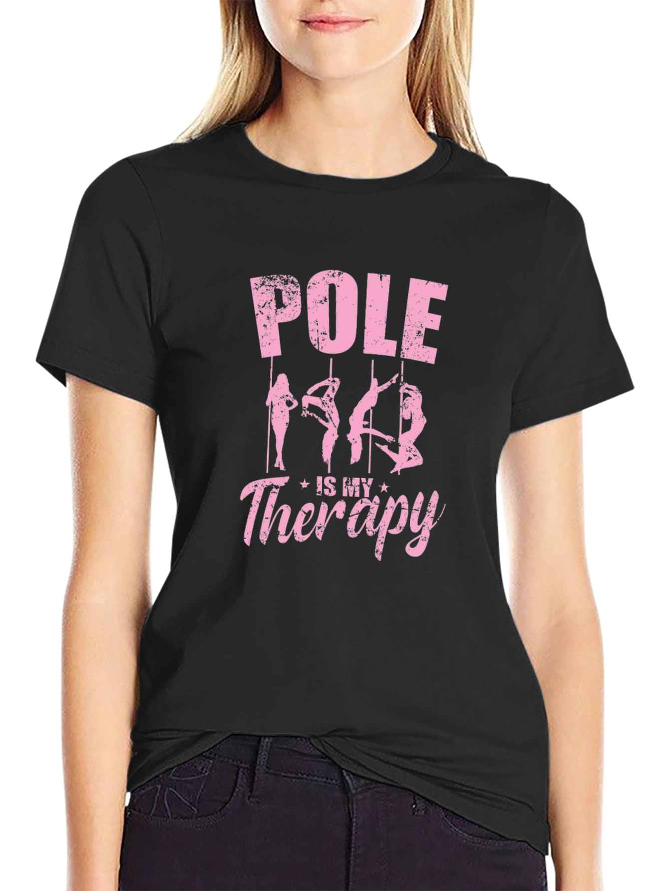 Pole is My Therapy Graphic T-Shirt