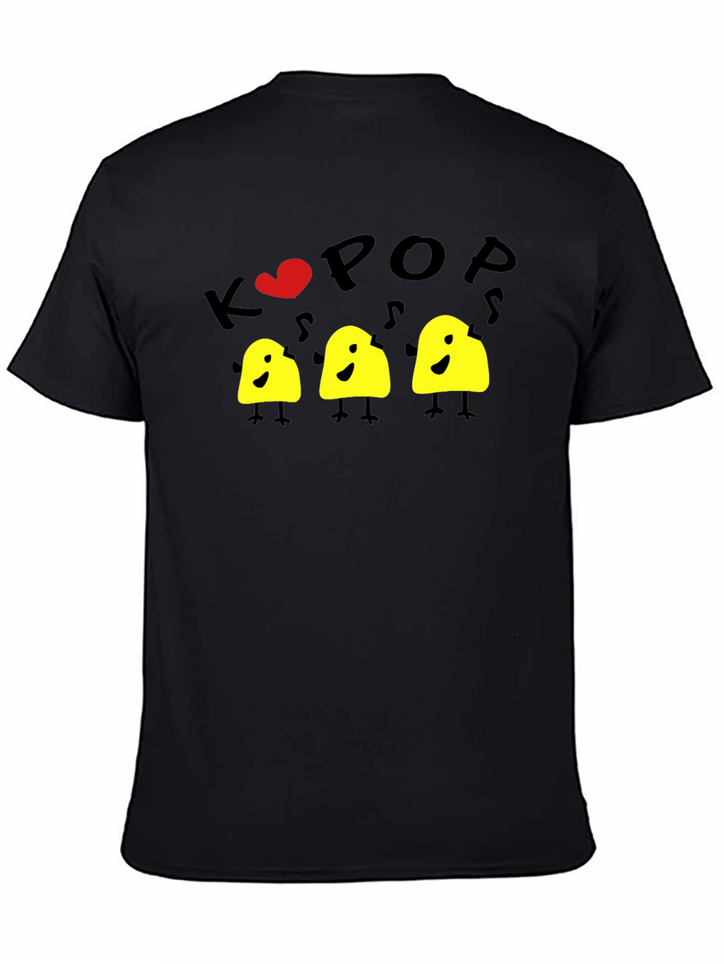 K-Pop Cute Chicks Black T-Shirt
