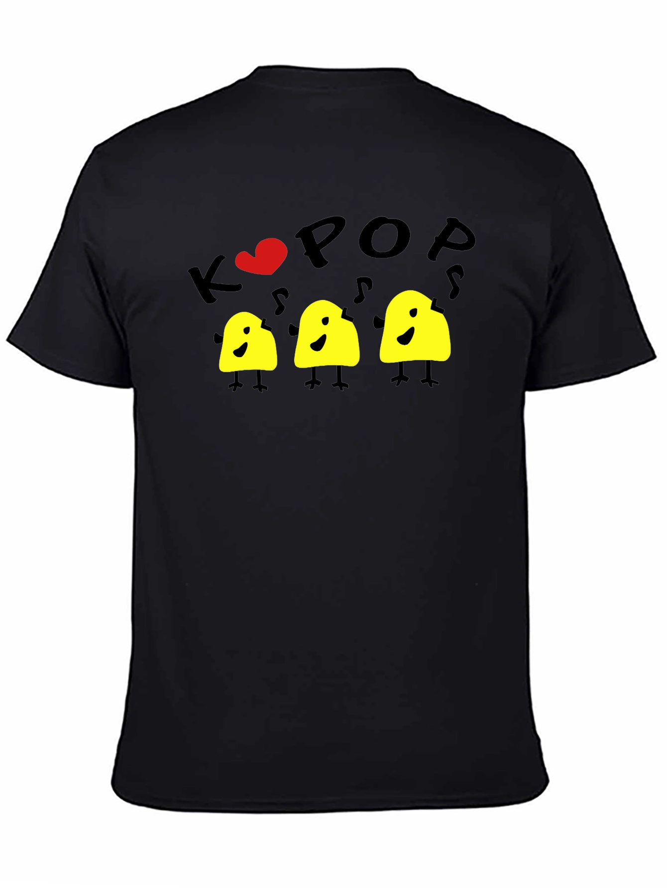 K-Pop Cute Chicks Black T-Shirt