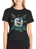 Snow Junkie Panda T-Shirt - Unique Graphic Tee