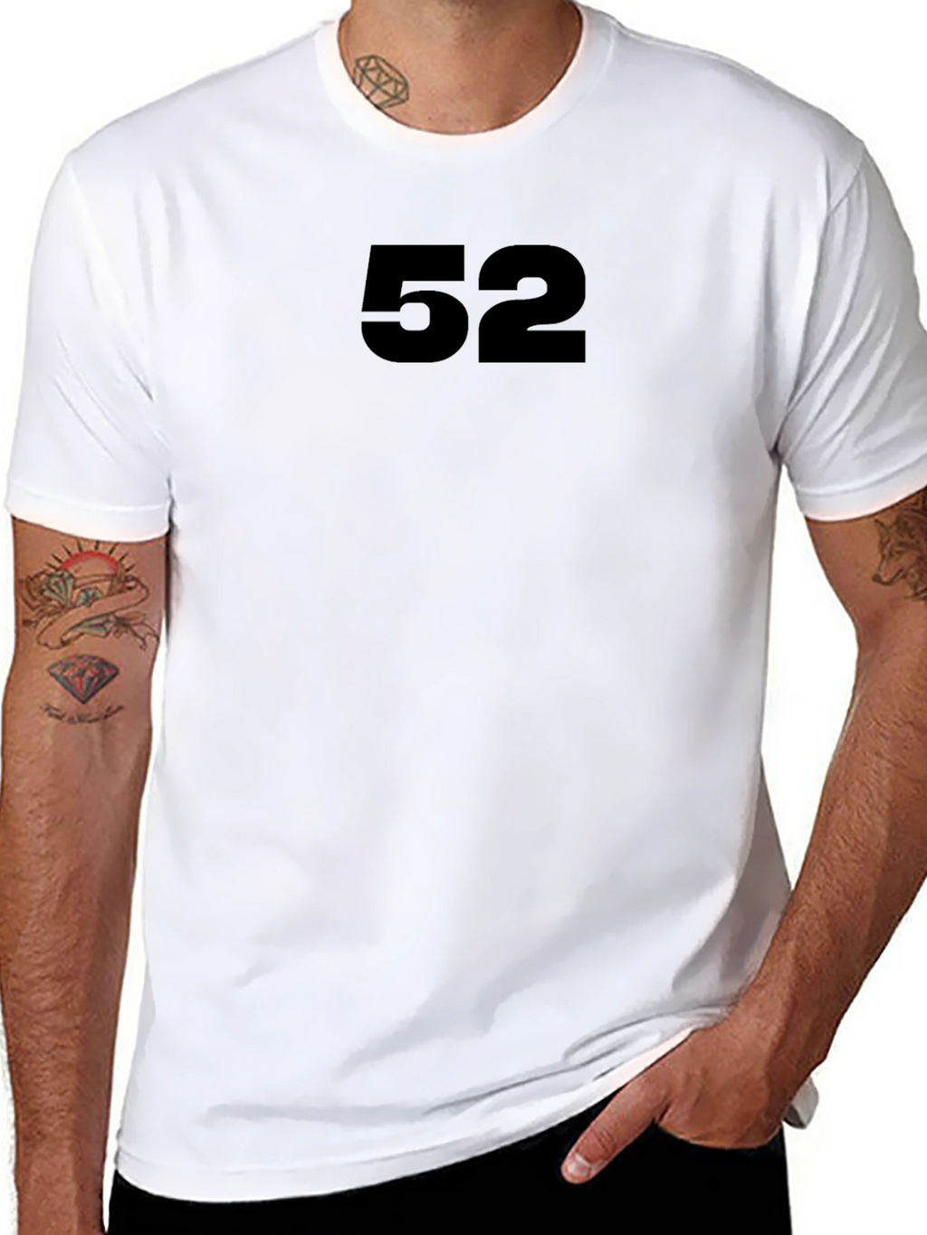Black T-Shirt with Number 52