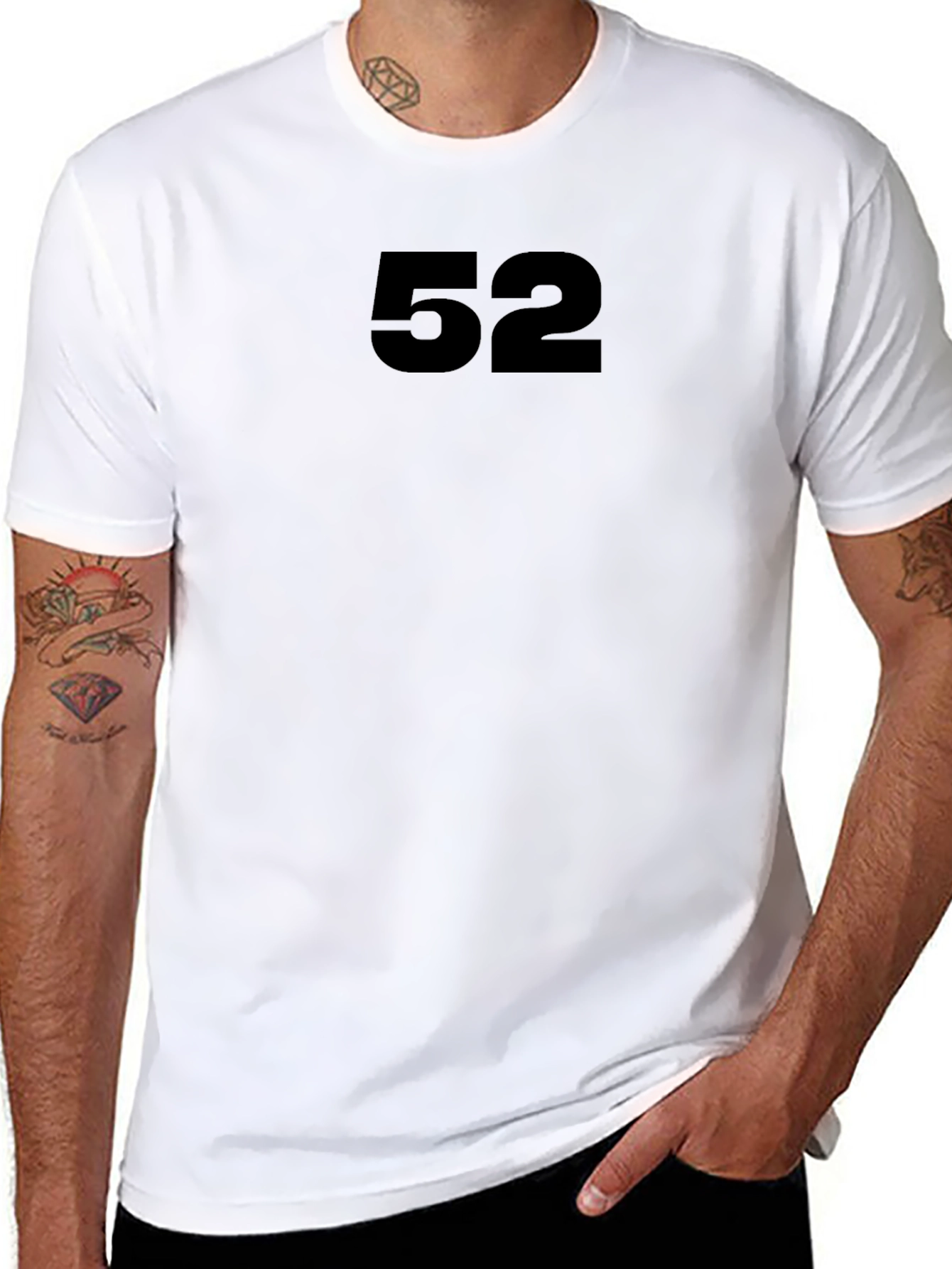 Black T-Shirt with Number 52