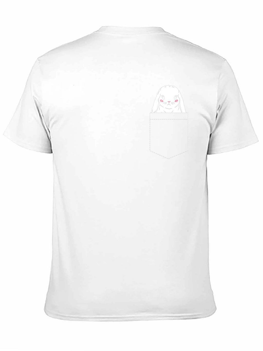 Bunny in Pocket Graphic Tee - Cute & Stylish