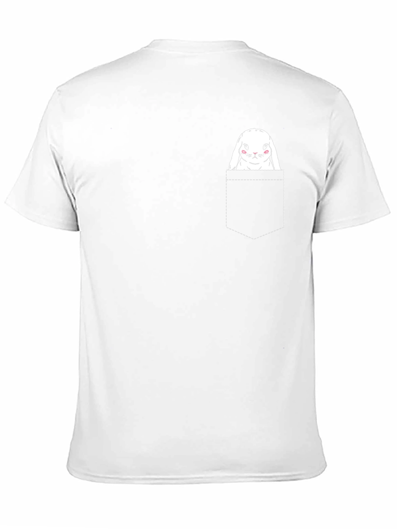 Bunny in Pocket Graphic Tee - Cute & Stylish