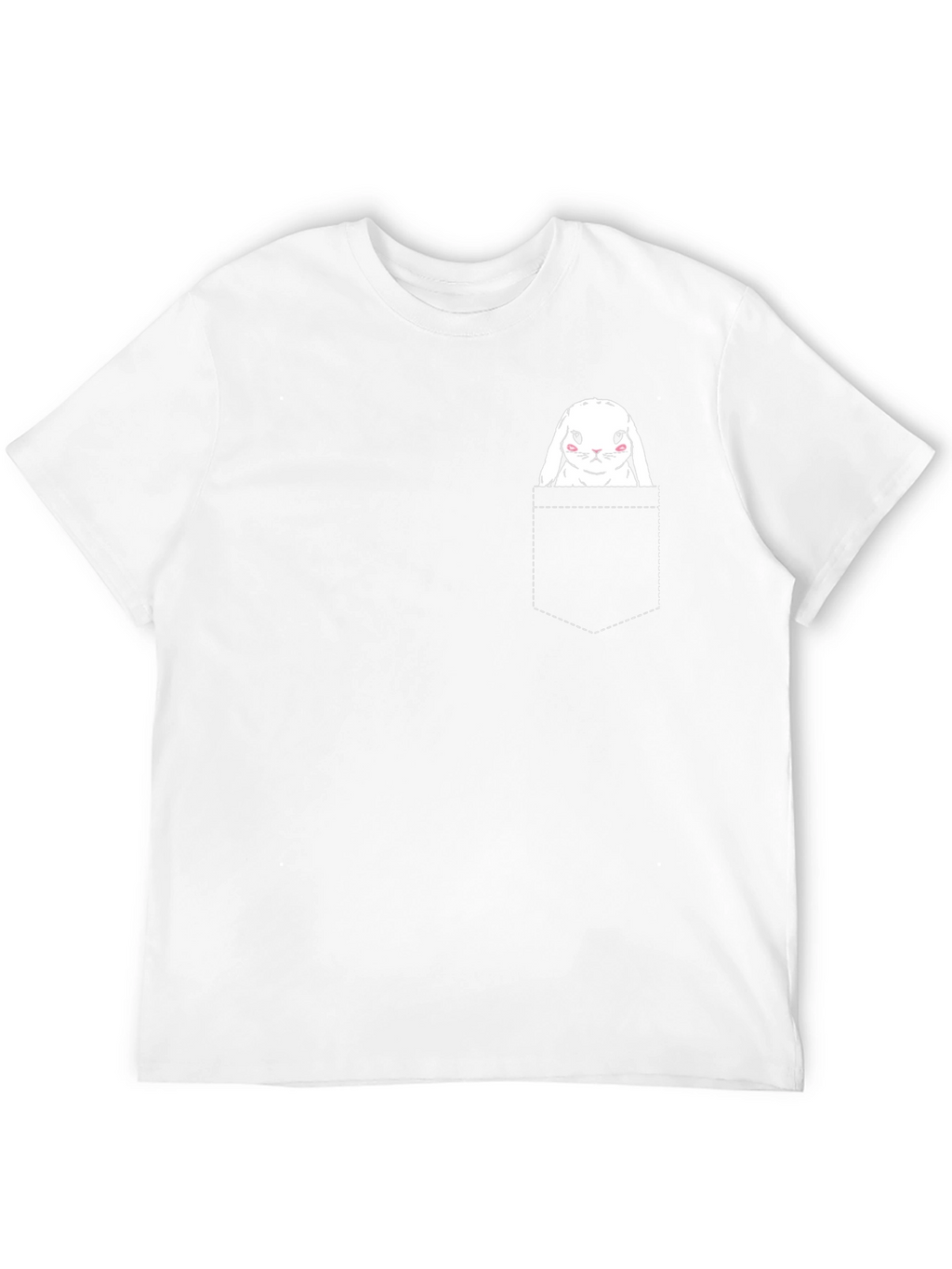 Bunny in Pocket Graphic Tee - Cute & Stylish