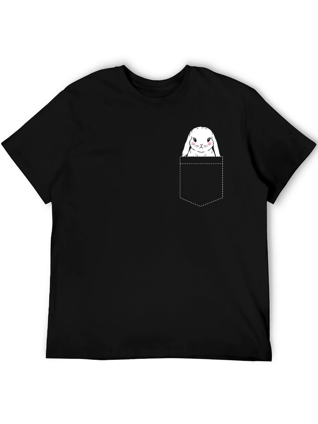 Bunny in Pocket Graphic Tee - Cute & Stylish