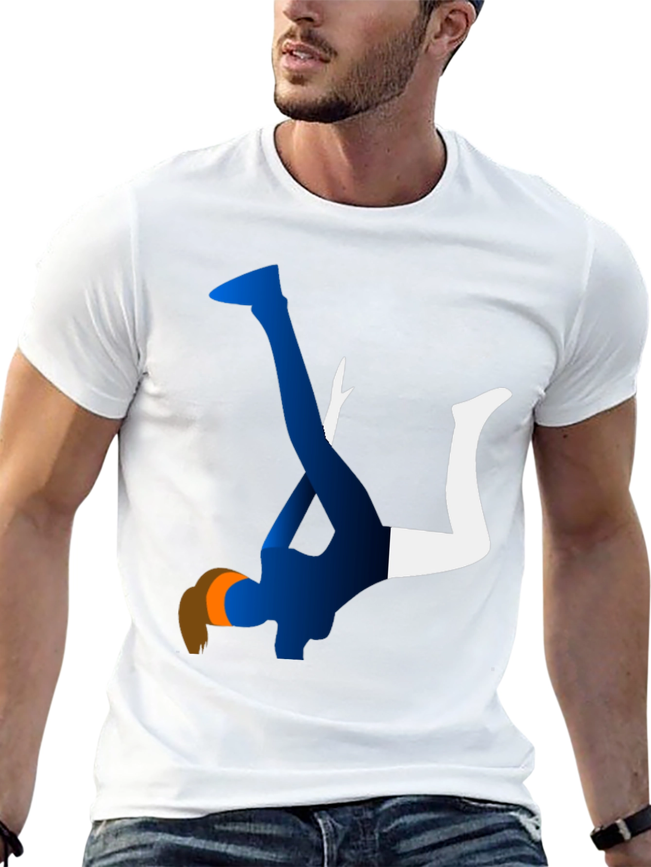 Abstract Dancer Graphic Tee - Modern Art Shirt