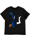 Abstract Dancer Graphic Tee - Modern Art Shirt