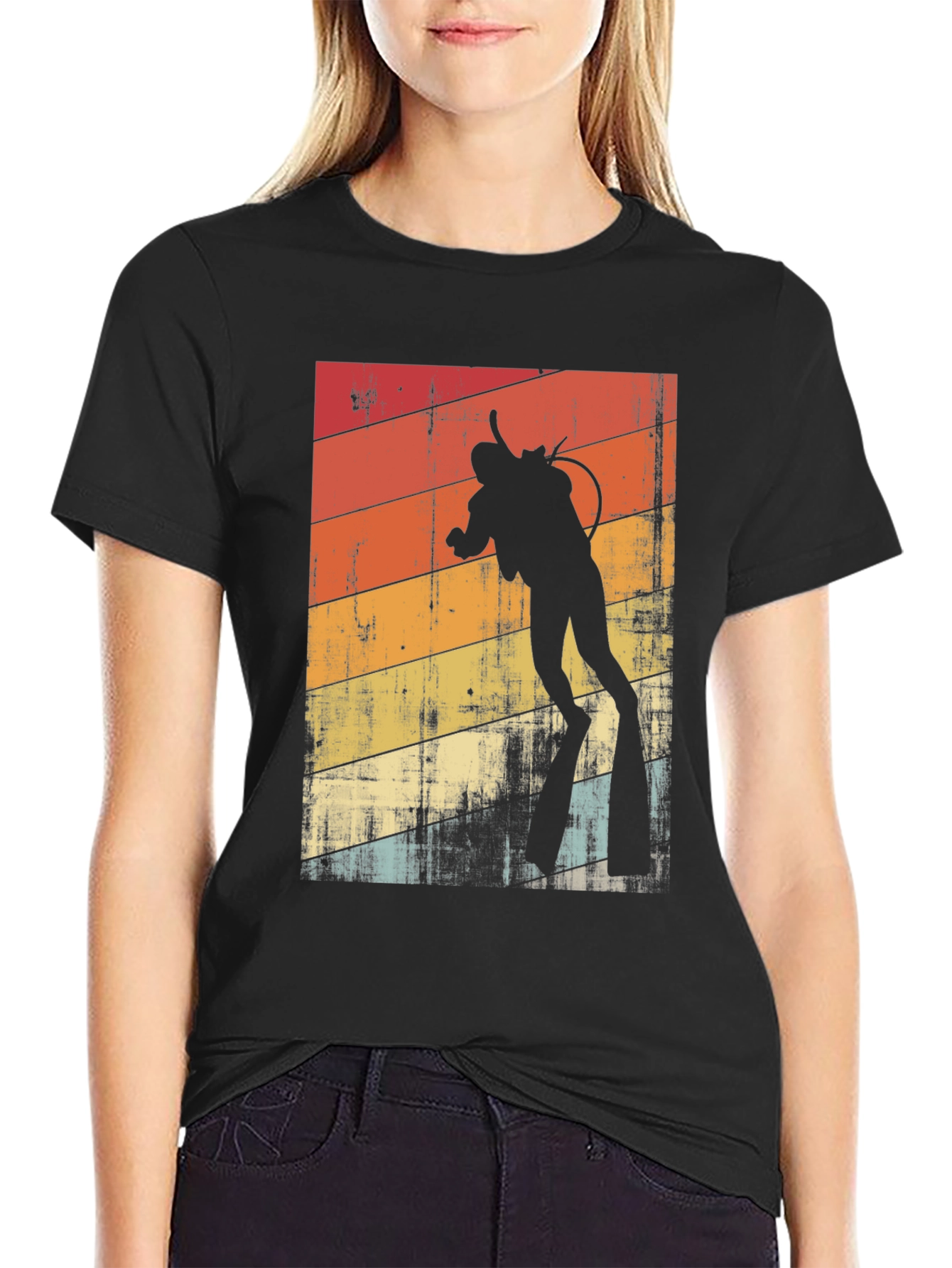 Vintage Diver T-Shirt - Retro Scuba Diving Design