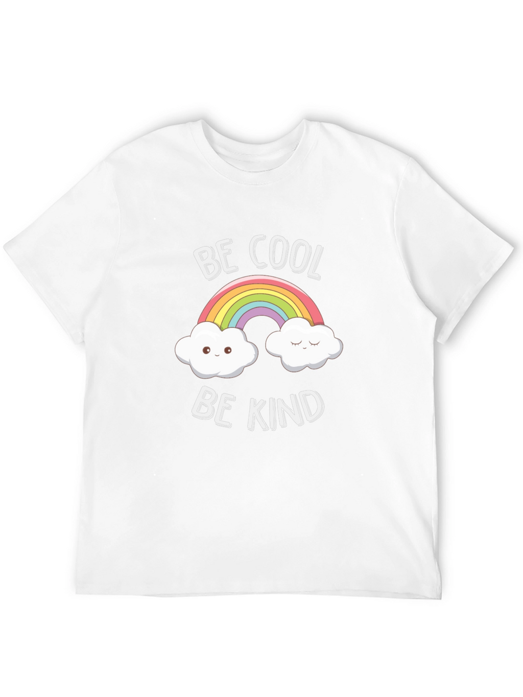 Be Cool Be Kind Rainbow Graphic Tee - Black