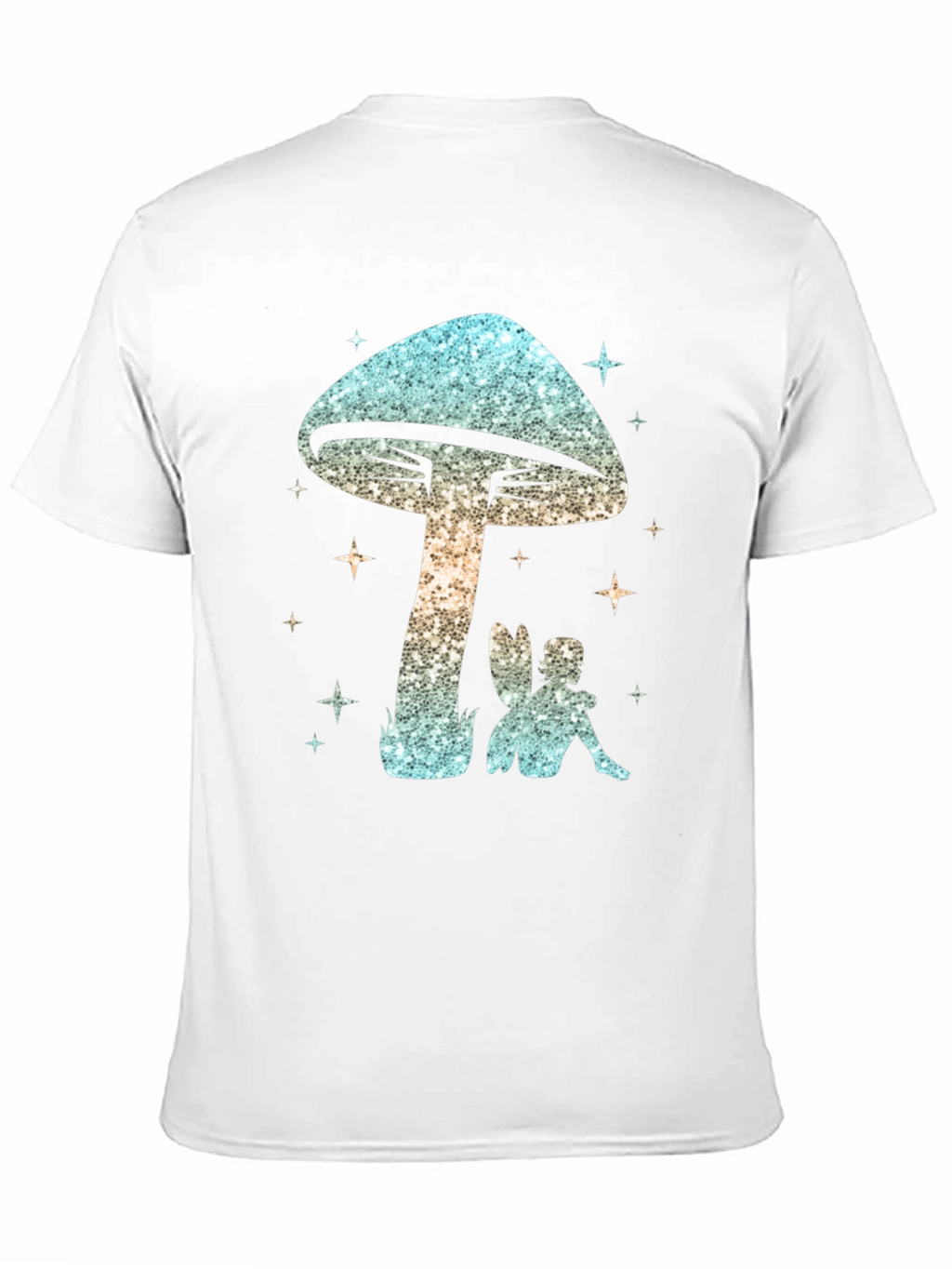 Magical Mushroom & Fairy Black T-Shirt