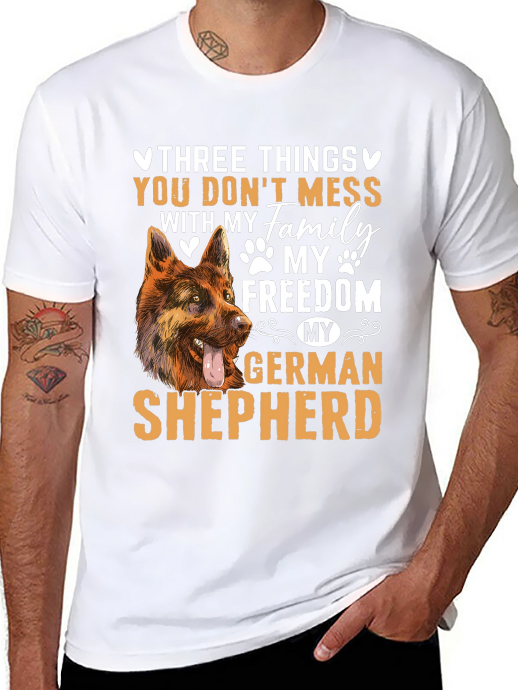 German Shepherd T-Shirt - Dont Mess With My Family!