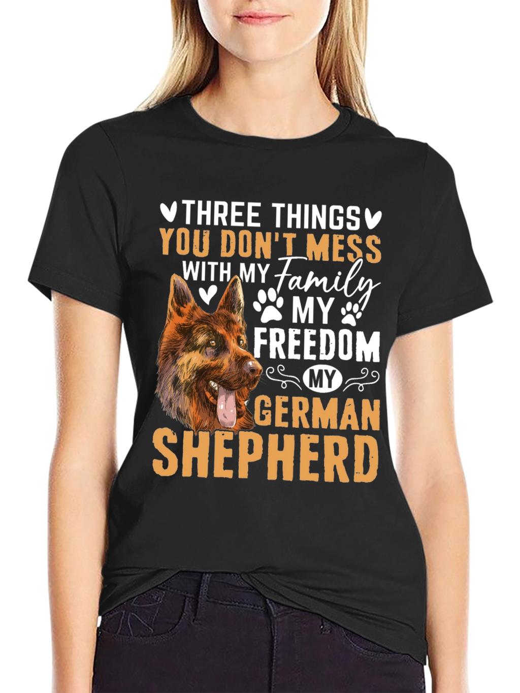 German Shepherd T-Shirt - Dont Mess With My Family!