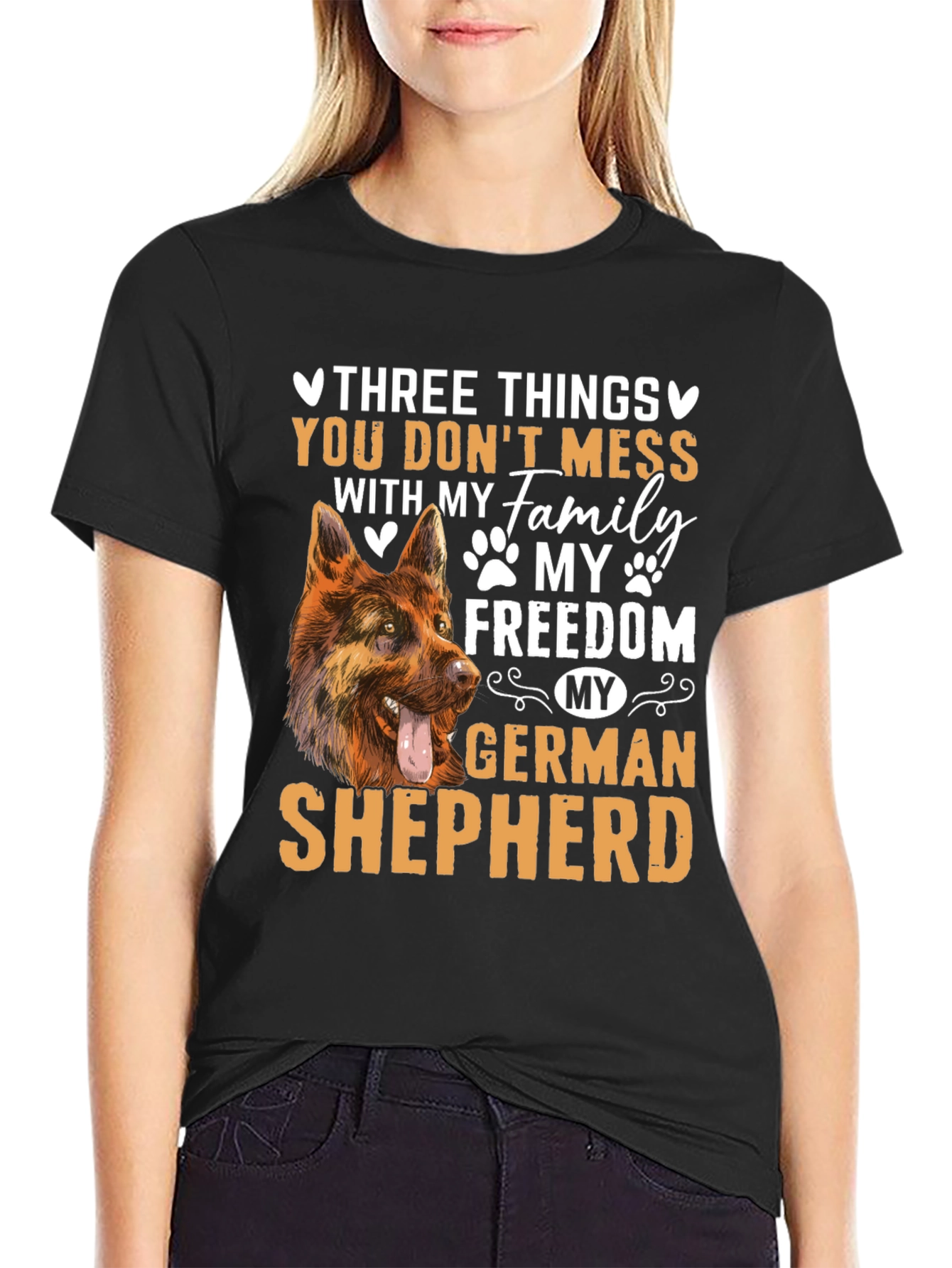 German Shepherd T-Shirt - Dont Mess With My Family!