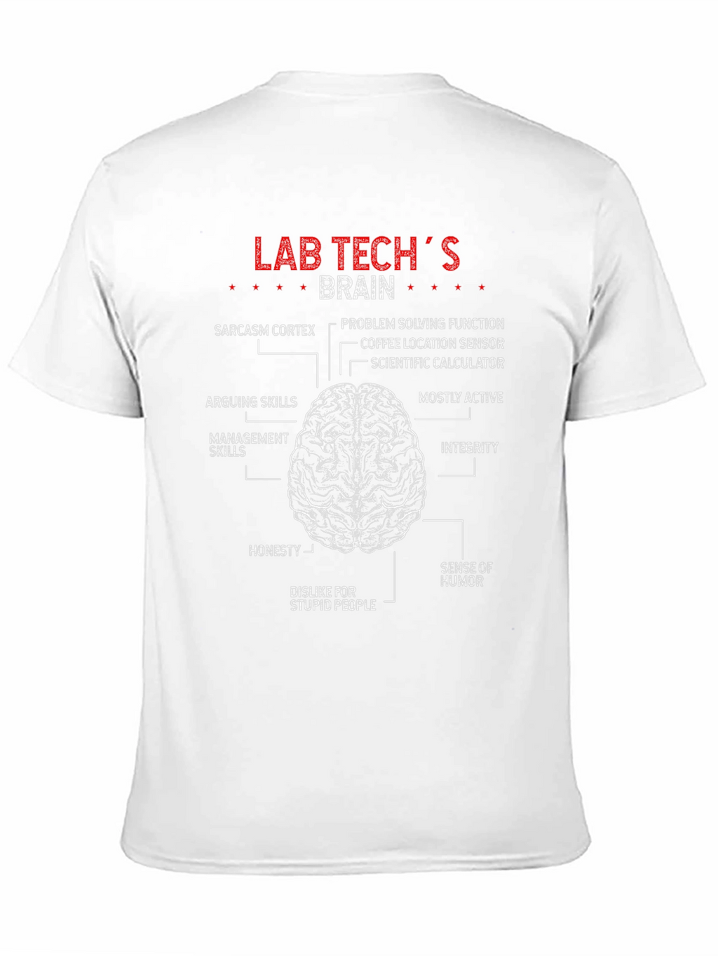 Lab Tech Brain Diagram T-Shirt