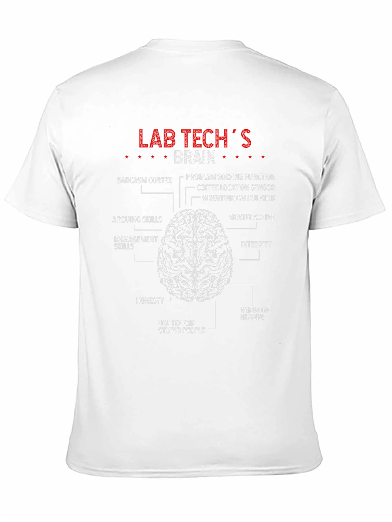 Lab Tech Brain Diagram T-Shirt