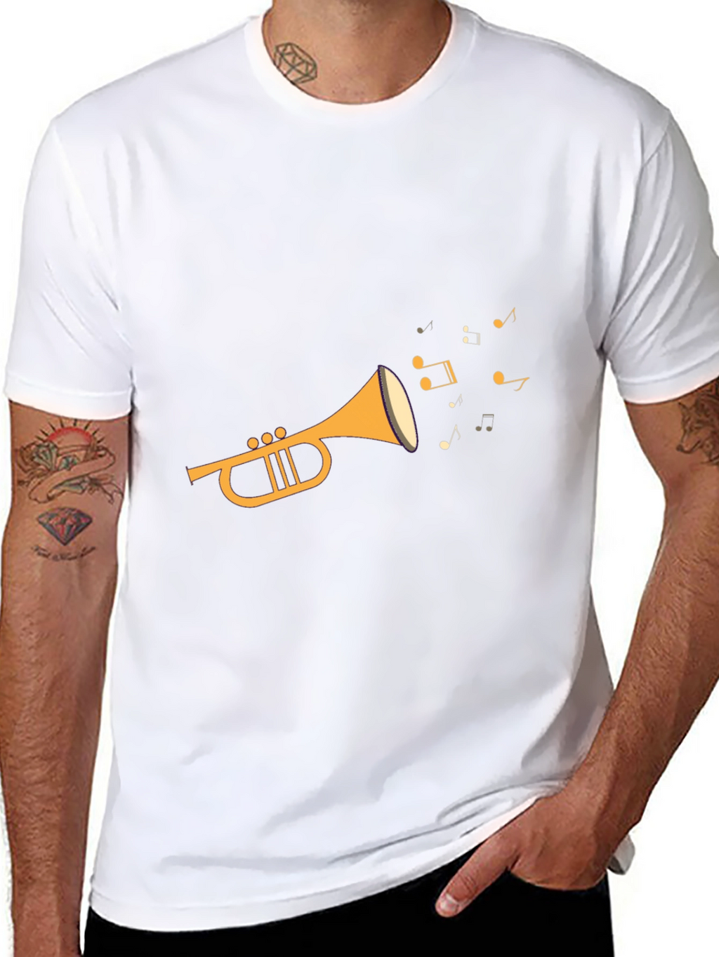 Musical Trumpet Black T-Shirt