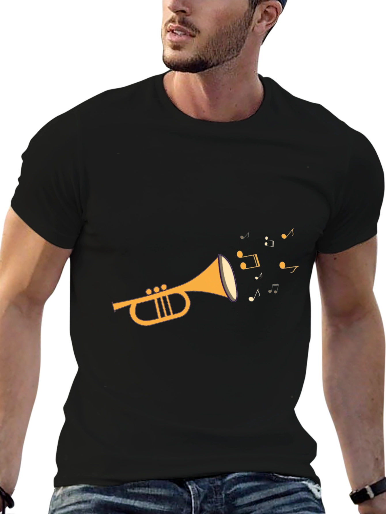 Musical Trumpet Black T-Shirt