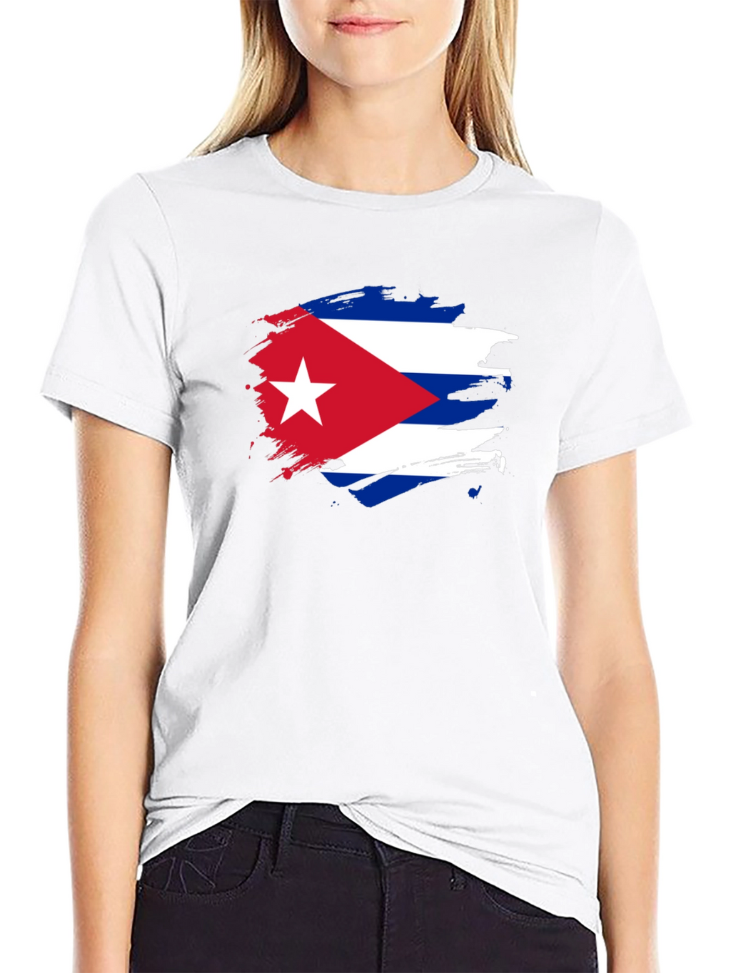 Cuban Flag Graphic Print T-Shirt