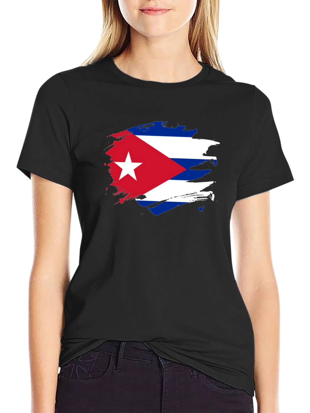 Cuban Flag Graphic Print T-Shirt