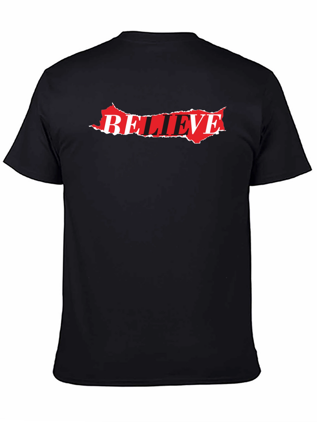Believe Graphic Tee - Stylish Black Cotton Blend T-Shirt