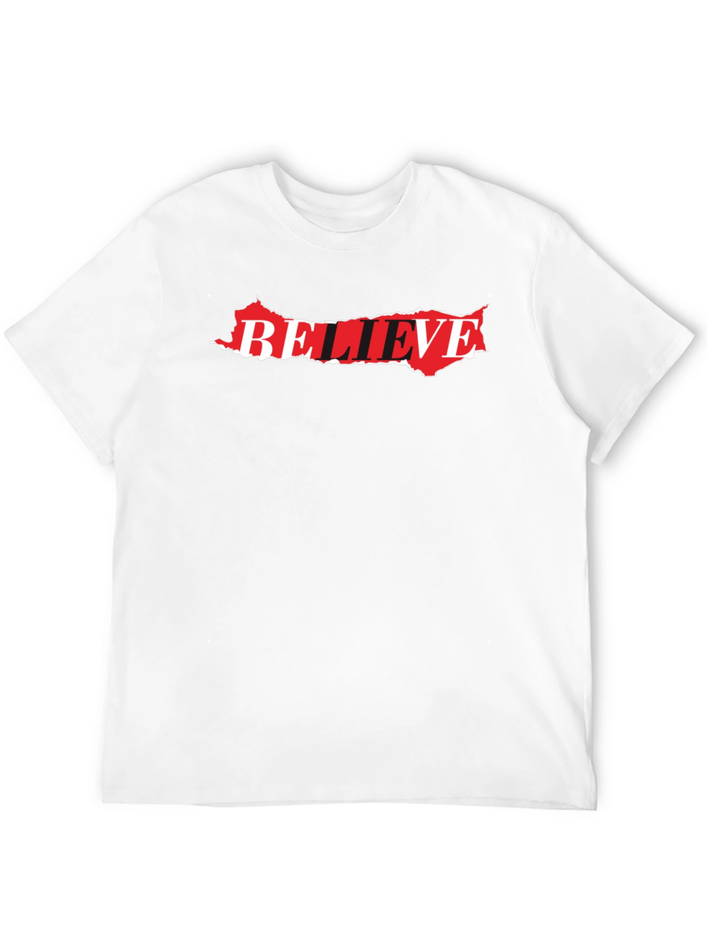 Believe Graphic Tee - Stylish Black Cotton Blend T-Shirt