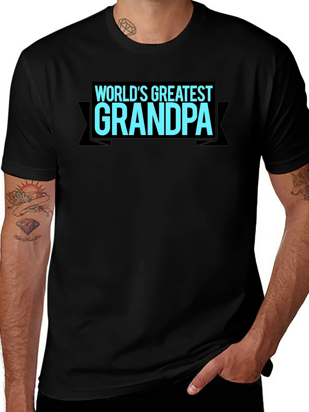 Worlds Greatest Grandpa T-Shirt - Black