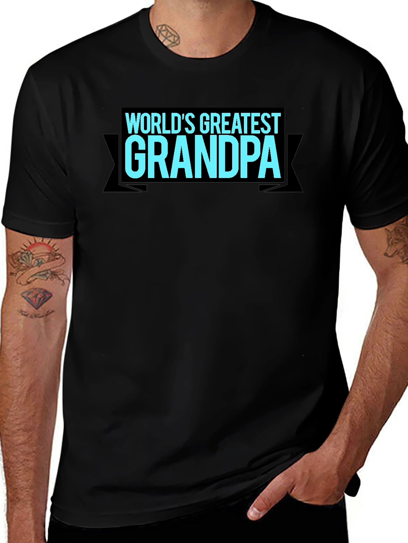 Worlds Greatest Grandpa T-Shirt - Black