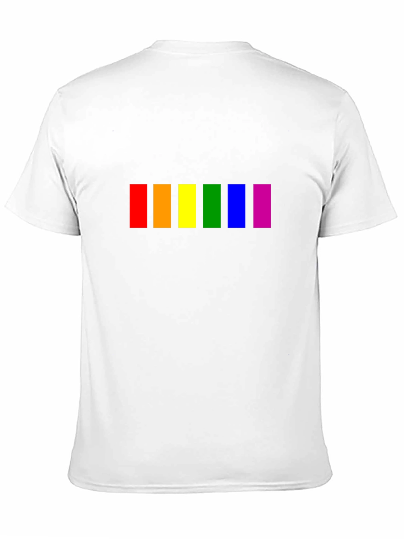 Pride Rainbow Stripe Graphic Tee - Soft Cotton Comfort